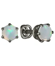 Женские Серьги_Серебро .925_ОПАЛ__2-Лазурит-Онлайн