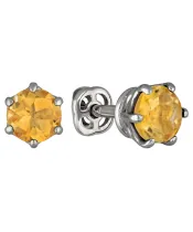 Женские Серьги_Серебро .925_ЦИТРИН__2-Лазурит-Онлайн