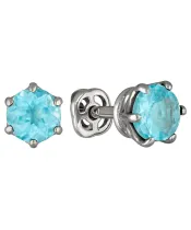 Женские Серьги_Серебро .925_АПАТИТ__2-Лазурит-Онлайн