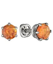 Женские Серьги_Серебро .925_ЦИТРИН__2-Лазурит-Онлайн