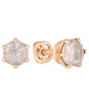 Женские Серьги_Серебро .925_КВАРЦ РОЗОВЫЙ__2-Лазурит-Онлайн