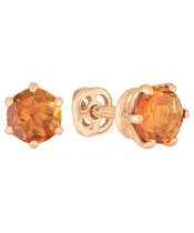 Женские Серьги_Серебро .925_ЦИТРИН__2-Лазурит-Онлайн