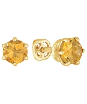 Женские Серьги_Серебро .925_ЦИТРИН__2-Лазурит-Онлайн