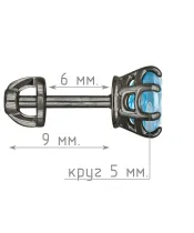 Женские Серьги_Серебро .925_ТОПАЗ__5-Лазурит-Онлайн