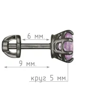 Женские Серьги_Серебро .925_АМЕТИСТ__5-Лазурит-Онлайн