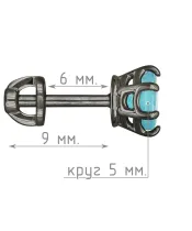 Женские Серьги_Серебро .925_АПАТИТ__5-Лазурит-Онлайн