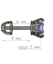Женские Серьги_Серебро .925_ТАНЗАНИТ__5-Лазурит-Онлайн