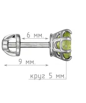 Женские Серьги_Серебро .925_ХРИЗОЛИТ__5-Лазурит-Онлайн