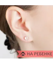 Женские Серьги_Серебро .925_КВАРЦ РОЗОВЫЙ__7-Лазурит-Онлайн
