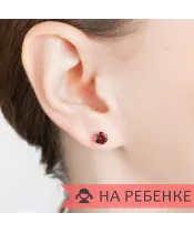 Женские Серьги_Серебро .925_ГРАНАТ__7-Лазурит-Онлайн