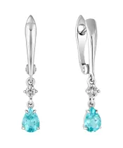 Женские Серьги_Серебро .925_АПАТИТ_Нанокристалл_2-Лазурит-Онлайн