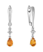 Женские Серьги_Серебро .925_ЦИТРИН_Нанокристалл_2-Лазурит-Онлайн