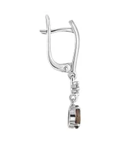 Женские Серьги_Серебро .925_РАУХТОПАЗ_Нанокристалл_3-Лазурит-Онлайн