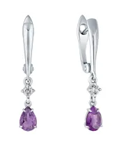 Женские Серьги_Серебро .925_АМЕТИСТ_Нанокристалл_2-Лазурит-Онлайн