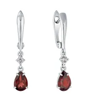 Женские Серьги_Серебро .925_ГРАНАТ_Нанокристалл_2-Лазурит-Онлайн