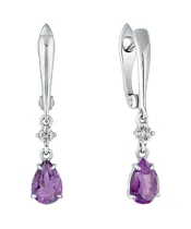 Женские Серьги_Серебро .925_АМЕТИСТ_Нанокристалл_2-Лазурит-Онлайн