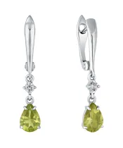 Женские Серьги_Серебро .925_ХРИЗОЛИТ_Нанокристалл_2-Лазурит-Онлайн