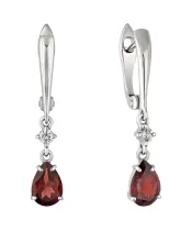 Женские Серьги_Серебро .925_ГРАНАТ_Нанокристалл_2-Лазурит-Онлайн