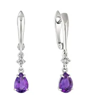 Женские Серьги_Серебро .925_АМЕТИСТ_Нанокристалл_2-Лазурит-Онлайн