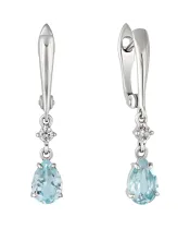 Женские Серьги_Серебро .925_ТОПАЗ_Нанокристалл_2-Лазурит-Онлайн