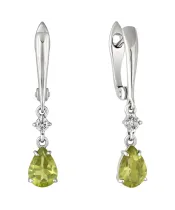 Женские Серьги_Серебро .925_ХРИЗОЛИТ_Нанокристалл_2-Лазурит-Онлайн