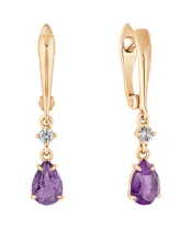 Женские Серьги_Серебро .925_АМЕТИСТ_Нанокристалл_2-Лазурит-Онлайн