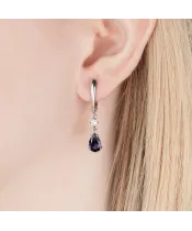 Женские Серьги_Серебро .925_ИОЛИТ_Нанокристалл_5-Лазурит-Онлайн