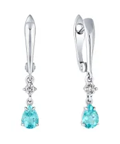 Женские Серьги_Серебро .925_АПАТИТ_Нанокристалл_2-Лазурит-Онлайн