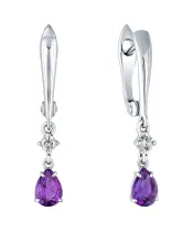 Женские Серьги_Серебро .925_АМЕТИСТ_Нанокристалл_2-Лазурит-Онлайн
