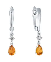 Женские Серьги_Серебро .925_ЦИТРИН_Нанокристалл_2-Лазурит-Онлайн