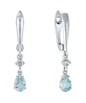 Женские Серьги_Серебро .925_ТОПАЗ_Нанокристалл_2-Лазурит-Онлайн