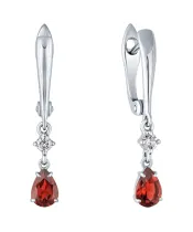 Женские Серьги_Серебро .925_ГРАНАТ_Нанокристалл_2-Лазурит-Онлайн