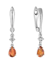 Женские Серьги_Серебро .925_ЦИТРИН_Нанокристалл_2-Лазурит-Онлайн