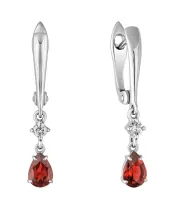 Женские Серьги_Серебро .925_ГРАНАТ_Нанокристалл_2-Лазурит-Онлайн