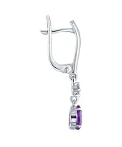 Женские Серьги_Серебро .925_АМЕТИСТ_Нанокристалл_3-Лазурит-Онлайн