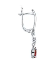 Женские Серьги_Серебро .925_ГРАНАТ_Нанокристалл_3-Лазурит-Онлайн