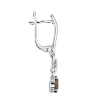 Женские Серьги_Серебро .925_РАУХТОПАЗ_Нанокристалл_3-Лазурит-Онлайн