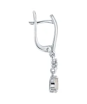 Женские Серьги_Серебро .925_ЛУННЫЙ КАМЕНЬ_Нанокристалл_3-Лазурит-Онлайн