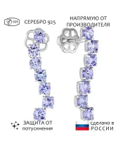 Женские Серьги_Серебро .925_ТАНЗАНИТ__1-Лазурит-Онлайн