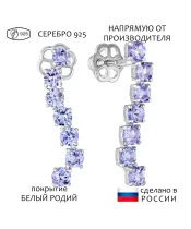 Женские Серьги_Серебро .925_ТАНЗАНИТ__1-Лазурит-Онлайн