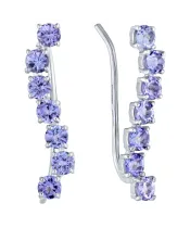 Женские Серьги_Серебро .925_ТАНЗАНИТ__2-Лазурит-Онлайн