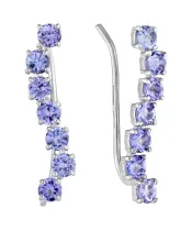 Женские Серьги_Серебро .925_ТАНЗАНИТ__2-Лазурит-Онлайн