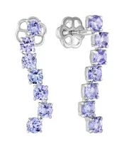 Женские Серьги_Серебро .925_ТАНЗАНИТ__2-Лазурит-Онлайн