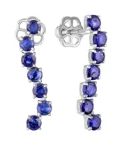 Женские Серьги_Серебро .925_САПФИР__2-Лазурит-Онлайн