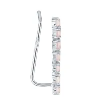 Женские Серьги_Серебро .925_КВАРЦ РОЗОВЫЙ__3-Лазурит-Онлайн