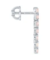 Женские Серьги_Серебро .925_КВАРЦ РОЗОВЫЙ__3-Лазурит-Онлайн