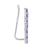 Женские Серьги_Серебро .925_ТАНЗАНИТ__3-Лазурит-Онлайн