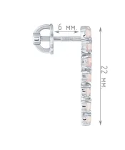 Женские Серьги_Серебро .925_КВАРЦ РОЗОВЫЙ__4-Лазурит-Онлайн