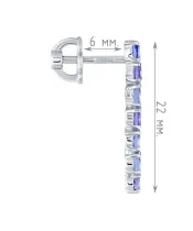 Женские Серьги_Серебро .925_ТАНЗАНИТ__4-Лазурит-Онлайн