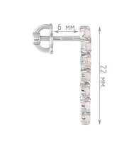 Женские Серьги_Серебро .925_КВАРЦ РОЗОВЫЙ__4-Лазурит-Онлайн